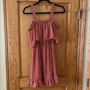 Chic Rust Floral Women's Casual Dress